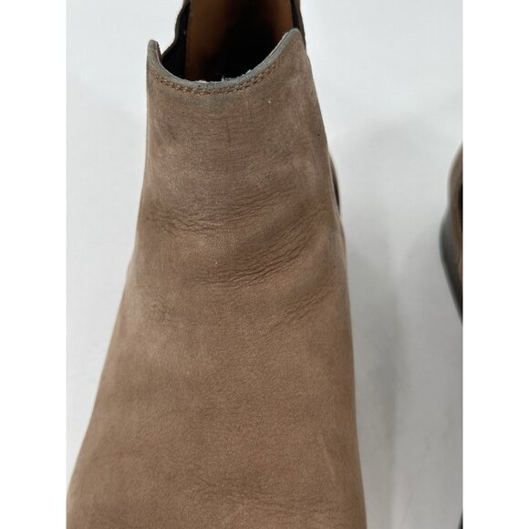 Aldo Men's Chelsea Suede Short Boots Booties Pull On Dark Tan Brown Sz 8 - Picture 5 of 13